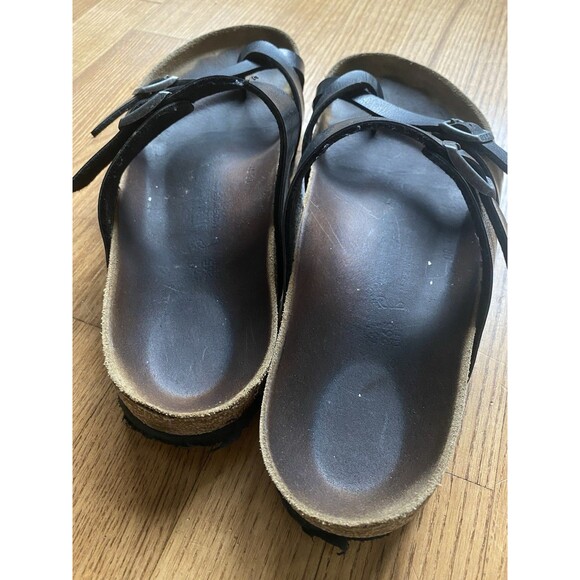 Birkenstock Mayari Women's Black Leather Sandal Strappy Birki 10 Summer Size 41 - Picture 4 of 9